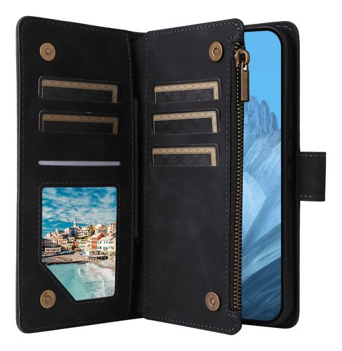 Funda De Piel Tipo Cartera Con Cierre Y Cierre Magnético Para Google Pixel 10 Pro Xl 9 Pro 9a 8 7 5 4a 4g 5g Xl