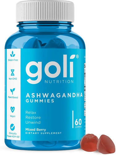 Imagen 2 de 6 de Goli Con 300 Mg De Ashwagandha | Relajación | 60 Gomitas