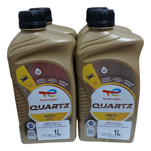 Aceite 5w30 Total Quartz Ineo, 4 Pzas.
