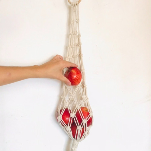 Bolsa Frutera Macrame. Larga.