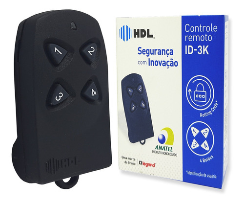 3pcs Controle Remoto Hdl Portão Eletrônico 433mhz Nxt90 Novo