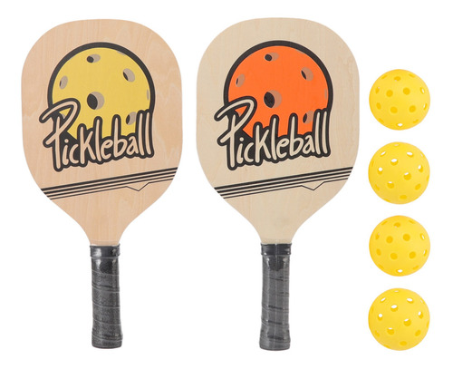 Juego De Raquetas Deportivas De Pickleball, Paletas De Mader