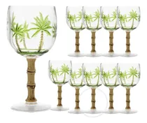 Comprar Jogo 10 Taças Para Água Palm Tree Bambo Acrílico Wolff 500ml