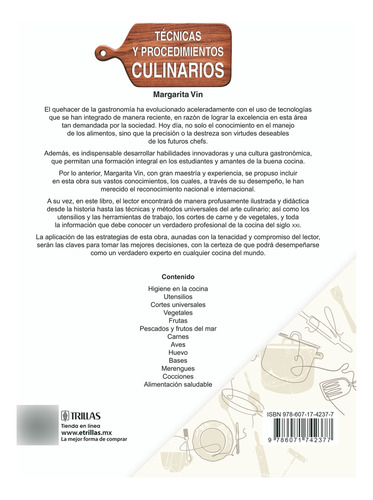 Tecnicas Y Procedimientos Culinarios Editorial Trillas