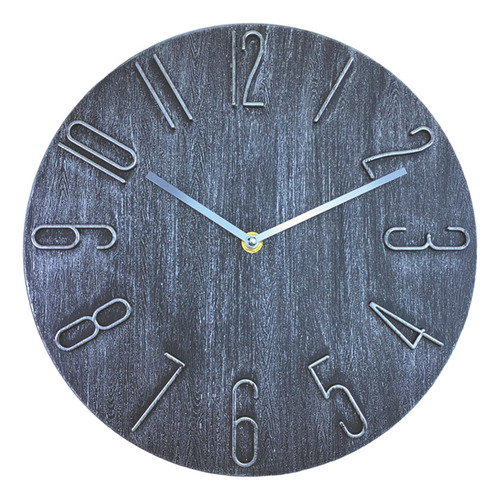 Reloj De Pared Nórdico, Movimiento De Barrido, Gris-plata