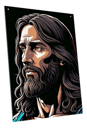 Chapa Cartel Decorativo Jesus Dios Cristo Modelo A35