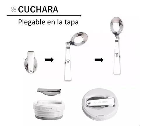 Termos Comida Y Liquido Buffer Multiproposito 850ml +cuchara