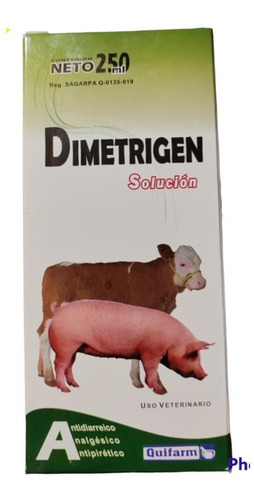 Dimetrigen Cerdos/ganado 2 Frascos 250ml Envio Gratis 