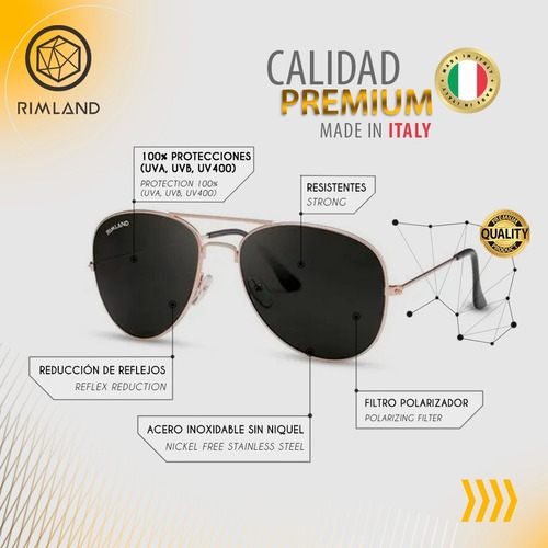 Imagen 4 de 8 de Anteojos De Sol Lentes Sol Rimland Legendary