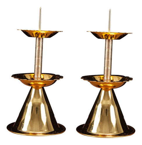 Candelabro De Metal De 2 Uds, Portavelas Budistas,