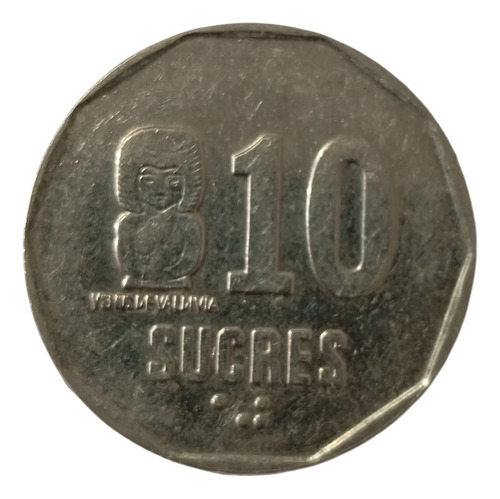 Moneda Ecuador 10 Sucres 1991 Venus De Valdivia (&312 (Usado)