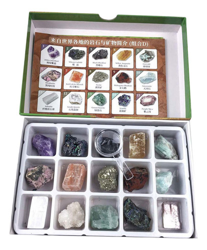 15x Deluxe Rock And Mineral Collection Hoja De Descripción