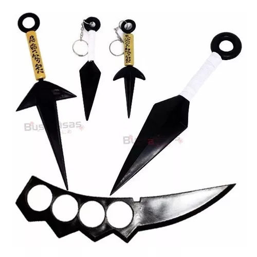 Kit Ninja Naruto Kunai Minato Sarutobi - 3 Peças