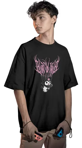 Camisa Camiseta Emo Punk Kuromi Personagem Fluxo Geek 2141