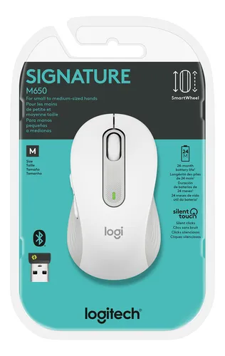 910-006252 Mouse Logitech M650 White