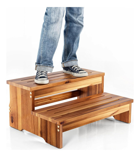 Taburete Elevado Para Ancianos, Medio Taburete De Madera Par