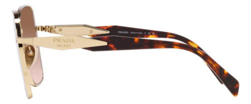 Prada Spr 64zs Zvn-0a6 Square Shape Pale Gold Brown Gradient (Usado)