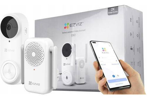 Video Portero Ezviz Ip Wifi A Batería Y Timbre - Electrocom-