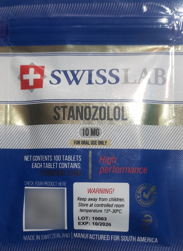 Stanozolol ( Swisslab) 100 Comprimidos De 10 Mg Cada Uno