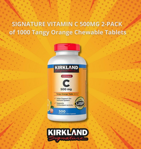 Vitamina C Kirkland Signature Tabletas 500 Unidades 500mg