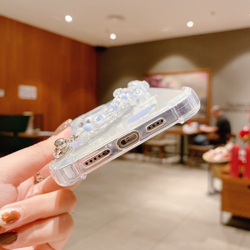 Imagen 9 de 10 de Carcasa Transparente Protectora Con Pulsera Para Samsung
