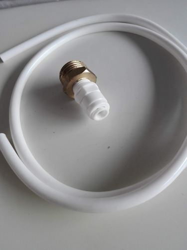 Imagen 3 de 6 de Conector De 1/2 A 1/4 Recto Dispenser Agua + 4 Mts Manguera