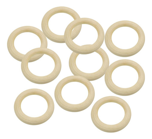 20 Peças Anel De Loop De Madeira Natural Material De