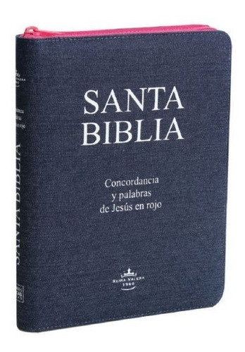 Biblia Rvr60 Blue Jean Letra 12 Pts Cierre Manual Rosado Ind