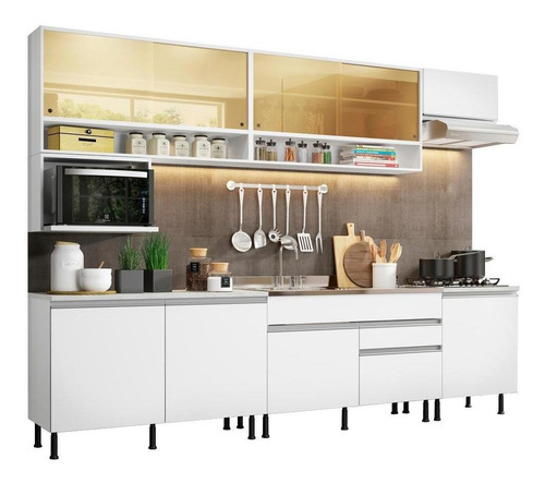 Mueble De Cocina Completo Y Encimera Madesa Verona White Sr