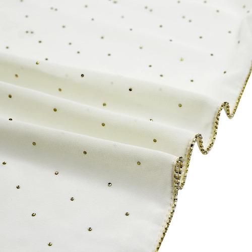 Pashmina Larga De Chiffon Suave Con Brillantes Mujer