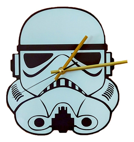 Reloj De Pared Casco Trooper Star Wars- Reflectante - 23 Cm