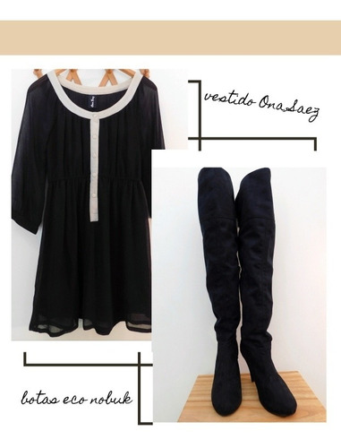 Botas Bucaneras Negras Ajustables