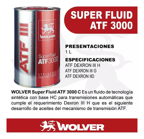 Aceite Wolver Super Fluid Atf 3000 X1lt