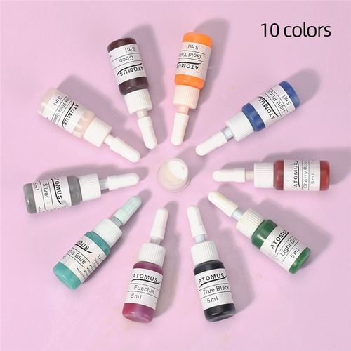 Kit Tintas Profesional Para Tatuar Tatuajes 5ml 10 Colores