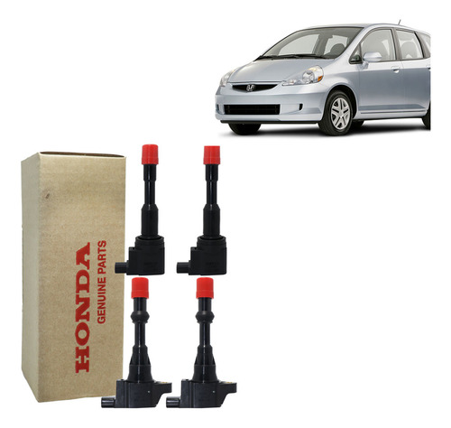 2 Bobinas Ignição Traseira Dianteira Fit 1.4 04 A 08 108 109