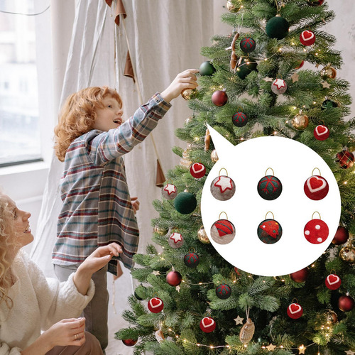 Bolas De Adornos Navideños De Fieltro Adornos De Bolas Navid
