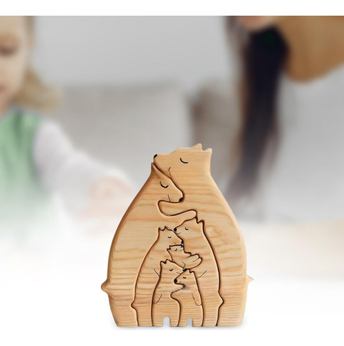 Juego De Rompecabezas De Arte Familiar De De Madera,