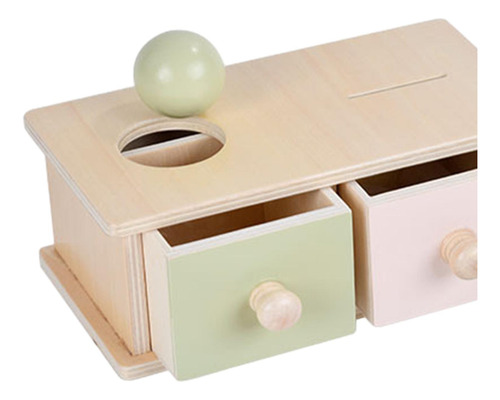 Caja De Caída De Bolas, Juguetes Montessori, Cajón Doble