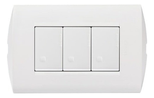 Interruptor 9/32 Triple Embutido Bticino Modus Style Blanco