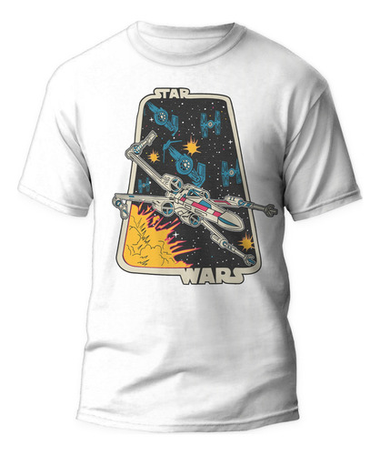 Polera Nave Espacial Retro Star Wars Moda Niño Niña Infantil