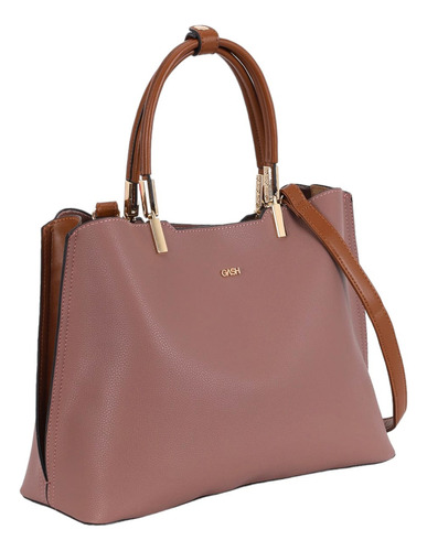 Bolsa De Mão Tote Com Alça Transversal Média Feminina Gash Cor Fendi