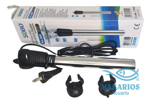 Imagen 3 de 7 de Calefactor Sobo Acero Inox 200w Calentador Acuario Tropical