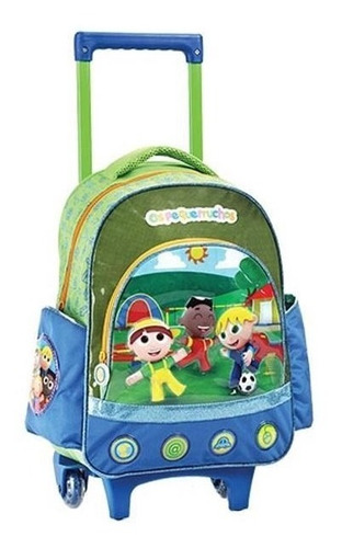 Mochila Escolar Infantil Desenho Os Pequerruchos Rodinhas M 