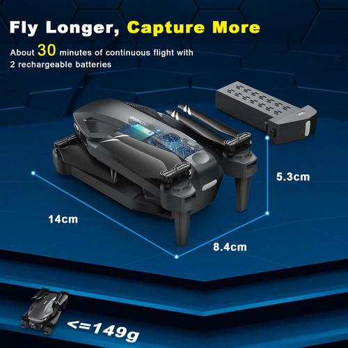 Drone Loiley With 1080p Camera For Adults W/ Altitude Hold
