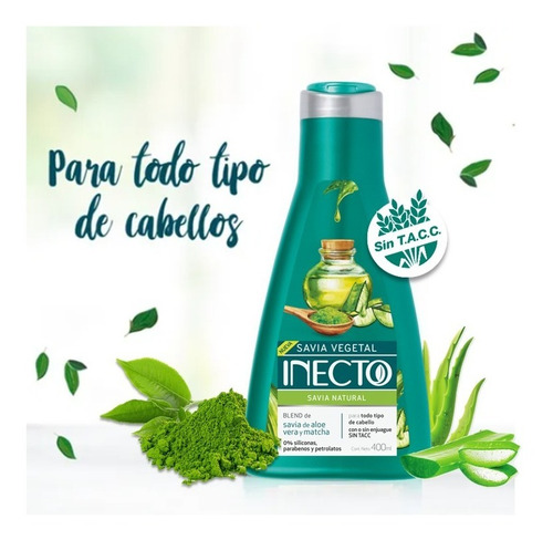 Acondicionador Savia Natural Con Aloe Vera Y Matcha Inecto