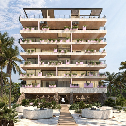 Departamentos(estudio) En La Playa En Copropiedad En Rosa Palmar, Sisal