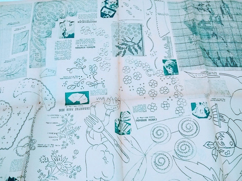 Hoja De Diseño Labores C/u Variedad Dibujos-bordados 1952 (Usado)