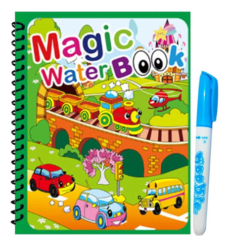 Libro Mágico Para Colorear Con Agua Diseño Reutilizable