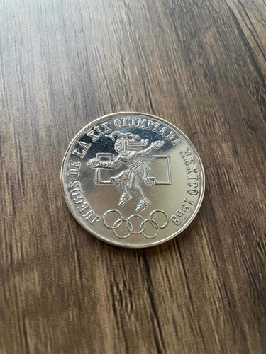 Moneda 25 Pesos Olimpiadas Mexico 68 Plata Ley .720