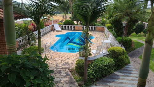 Imagem 2 de 15 de Chacara Com 5 Dorm 1 Suite Jardim De Inverno, Piscina E 2 Churrasqueiras. - V-1014
